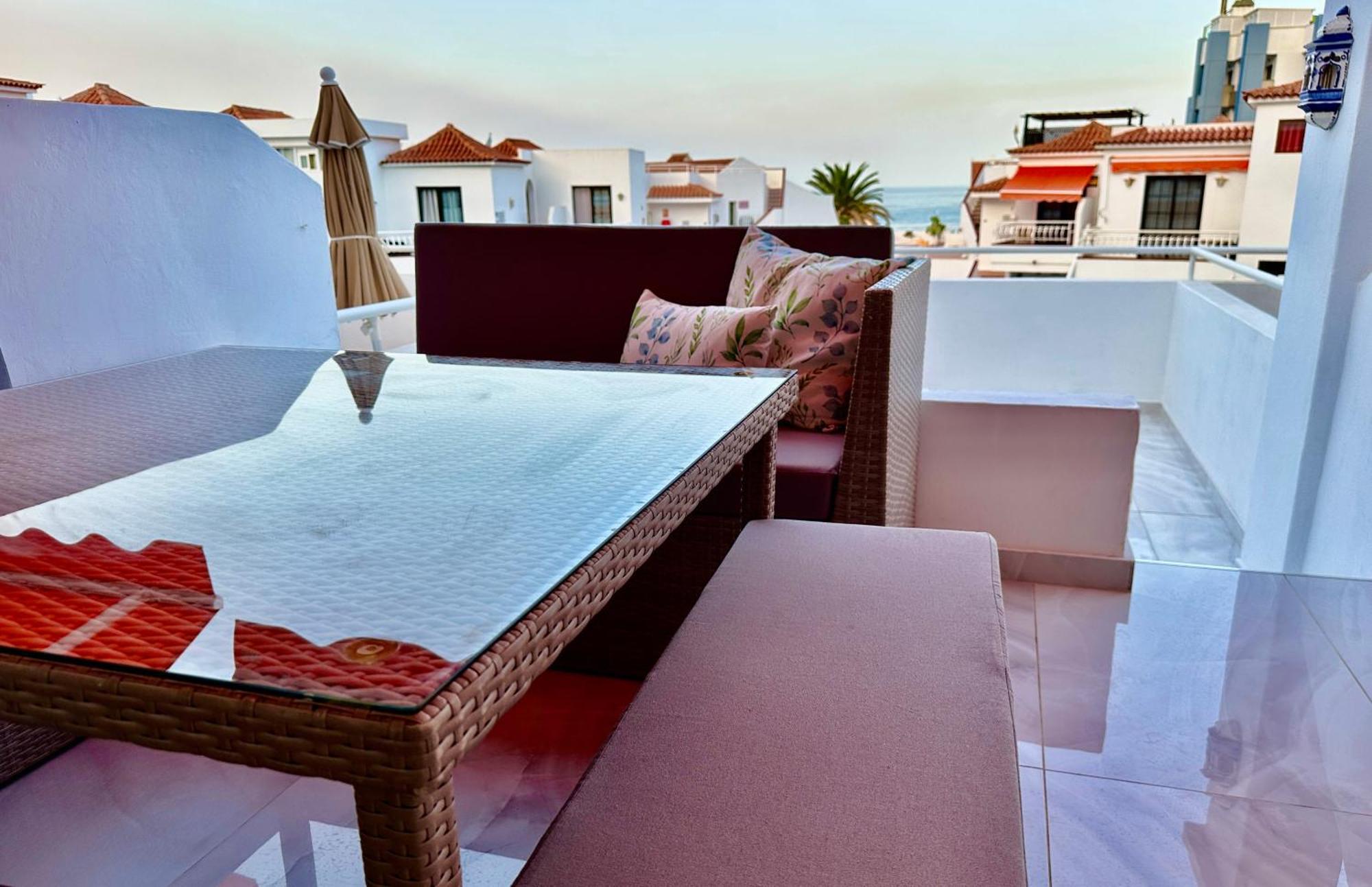 Luxury Diamond - Ocean View, Big Terraces, Air Con, Wifi Appartement Los Cristianos  Buitenkant foto